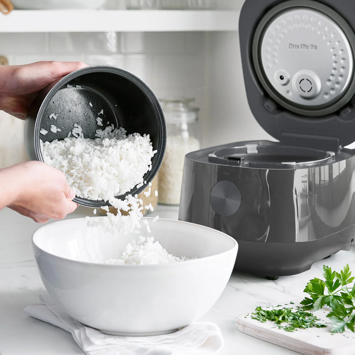 Bistro 8-Cup Carb-Reducing Rice Cooker | Graphite - Image 6