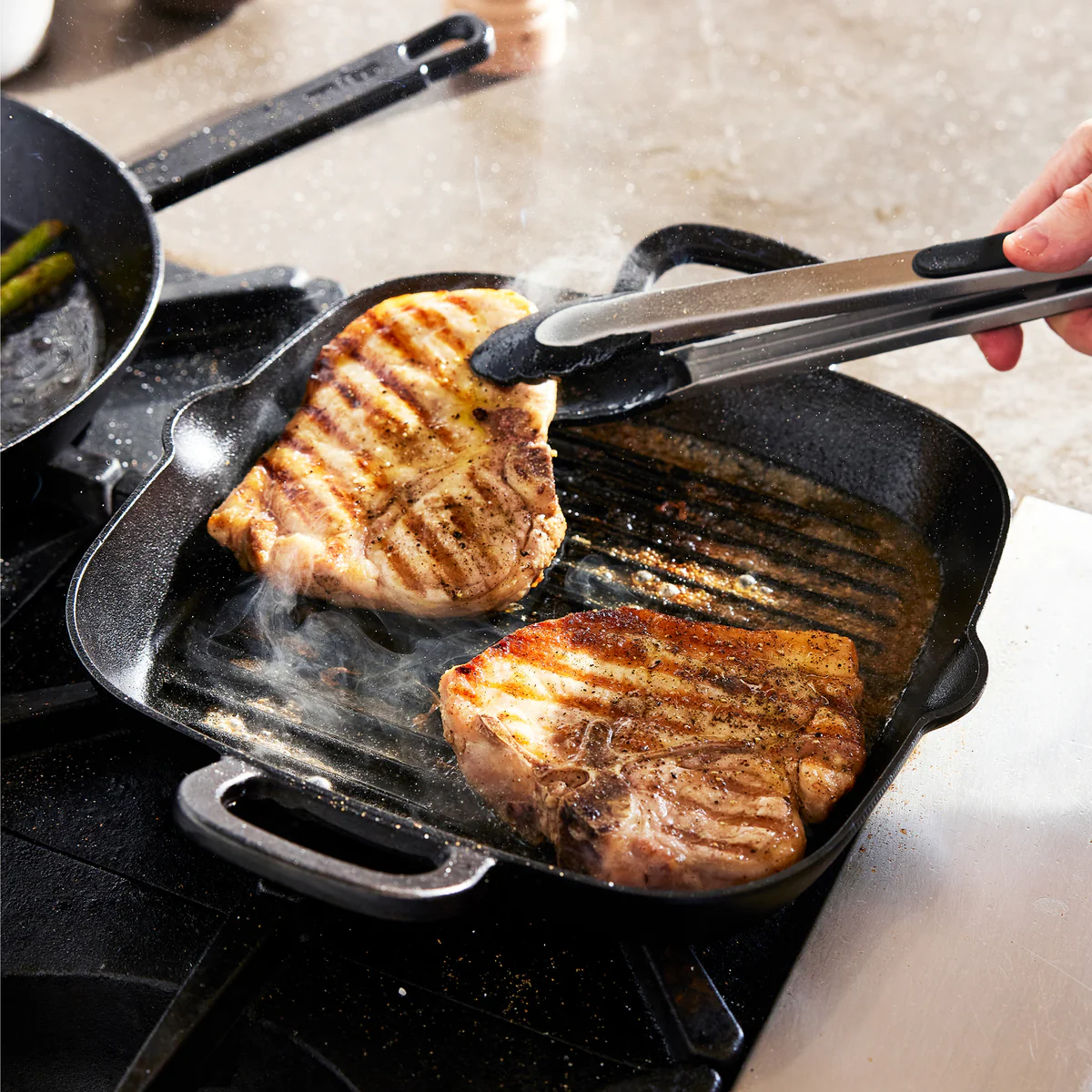 Bobby Flay by GreenPan 11" Cast Iron Square Grill Pan - Image 8
