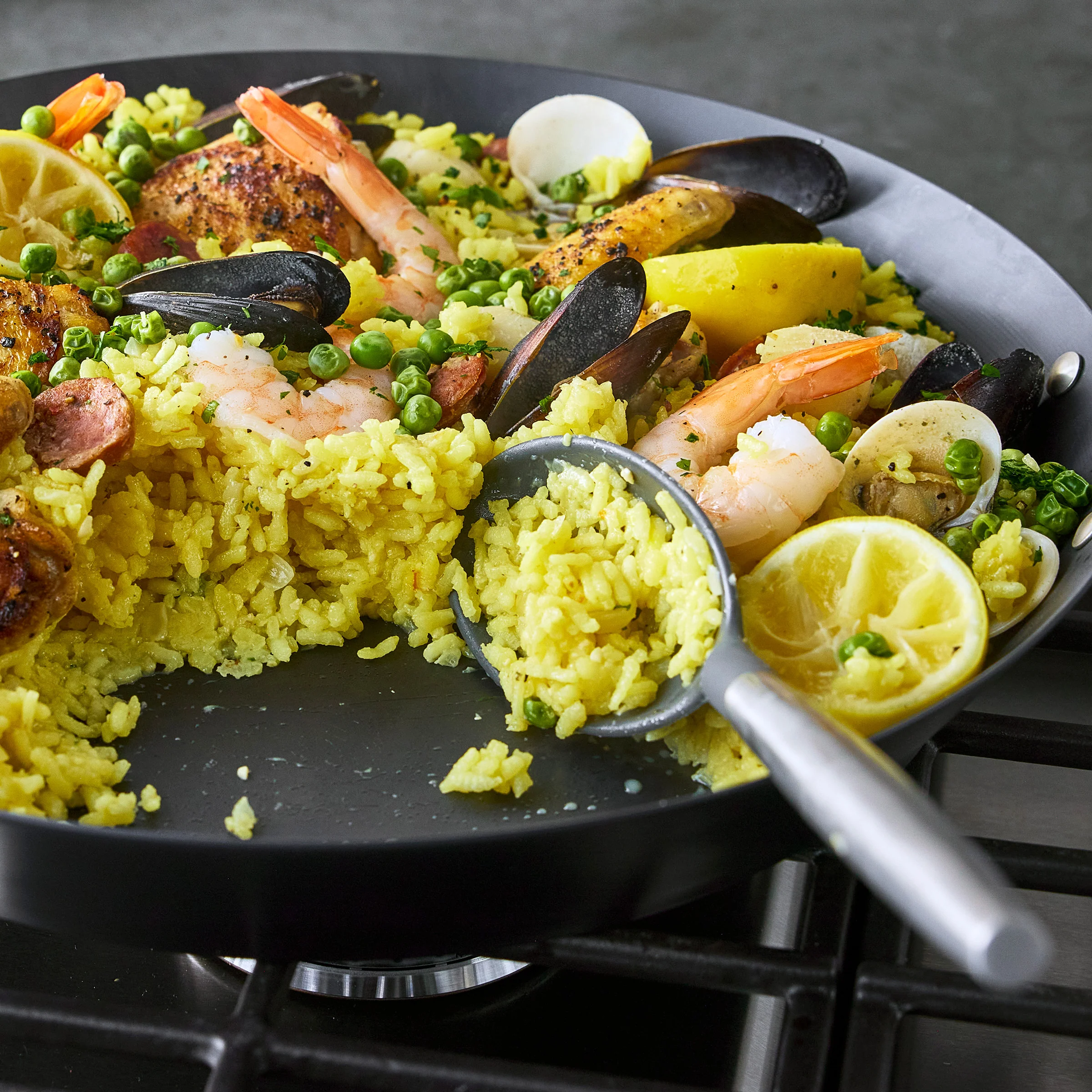 Bobby Flay by GreenPan 15" Carbon Steel Paella Pan - Image 10