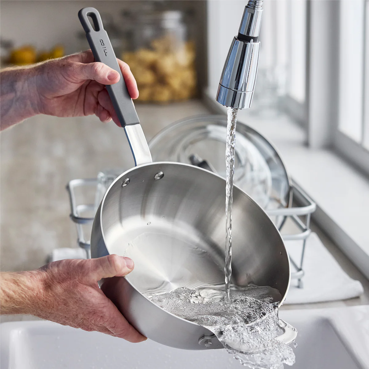 Bobby Flay by GreenPan 3.57-Quart Stainless Steel Chef's Pan with Lid - Image 9