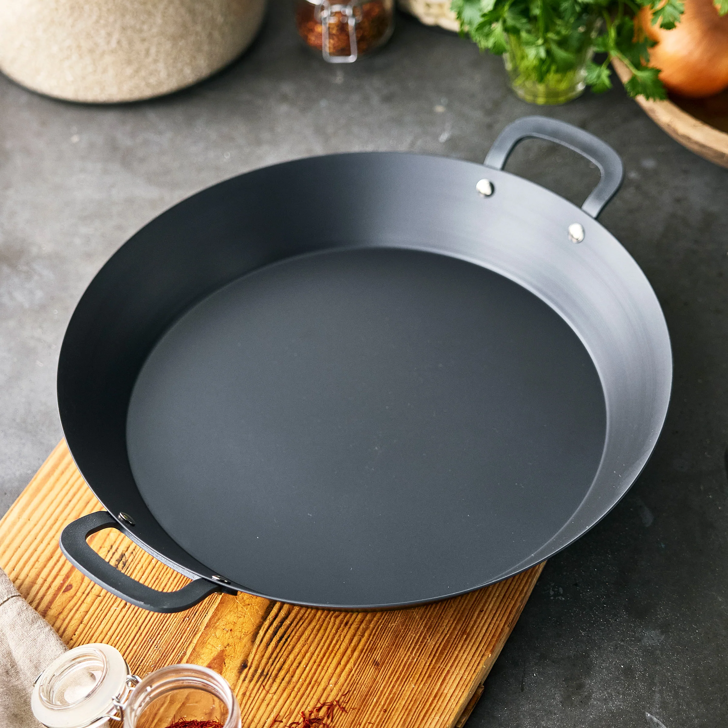 Bobby Flay by GreenPan 15" Carbon Steel Paella Pan - Image 4
