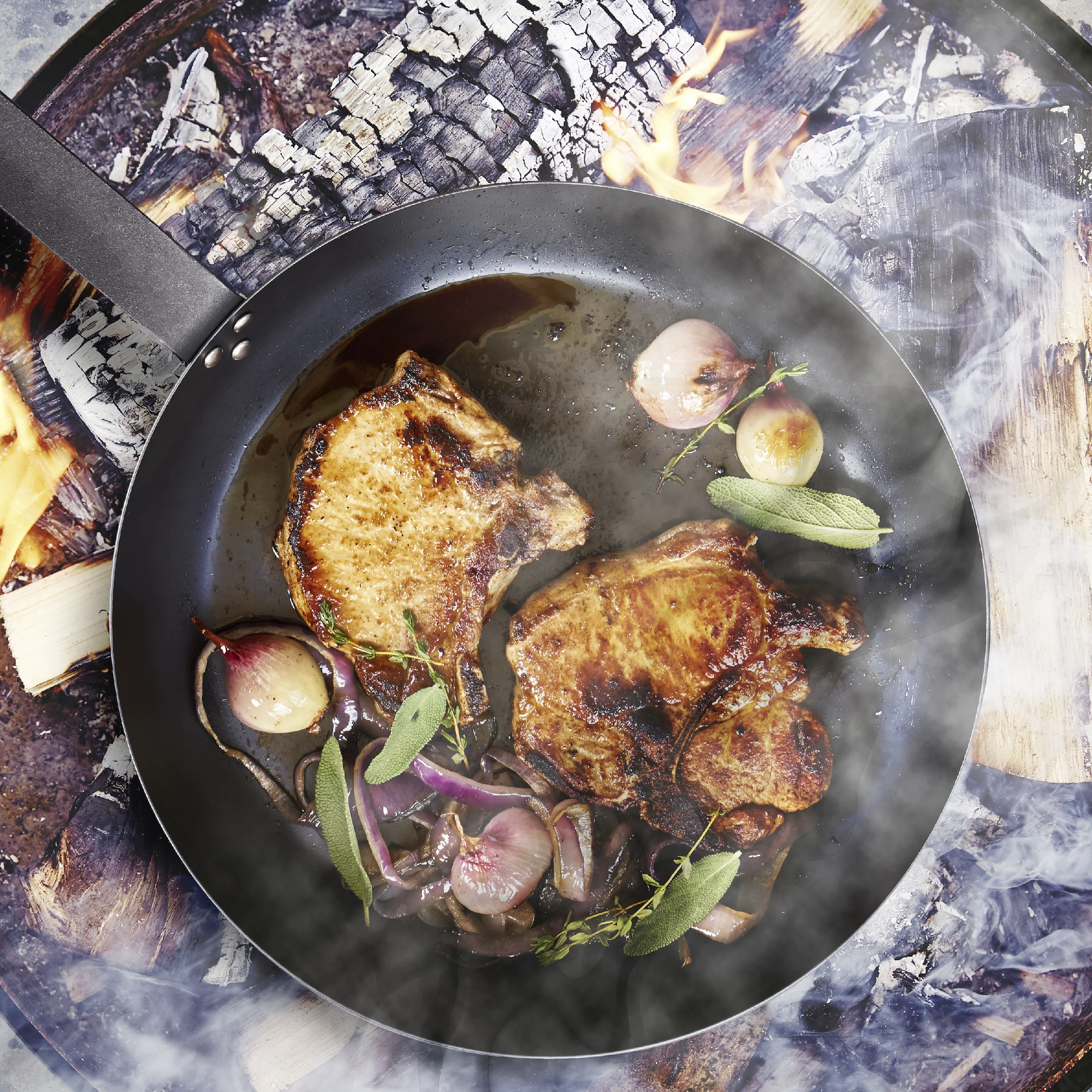 Bobby Flay by GreenPan 12" Carbon Steel Frypan - Image 5