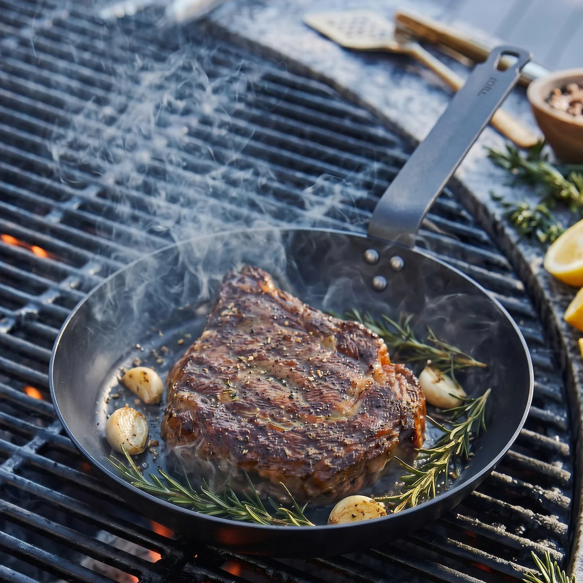 Bobby Flay by GreenPan 8", 10" and 12" Carbon Steel Frypan Set - Image 5
