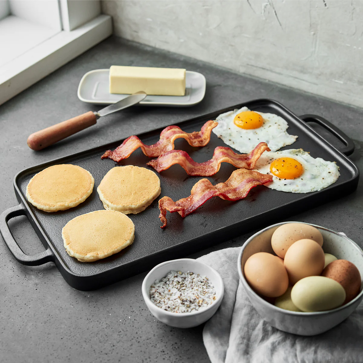 Bobby Flay by GreenPan 9.5" x 16.5" Reversible Cast Iron Grill Griddle - Image 11
