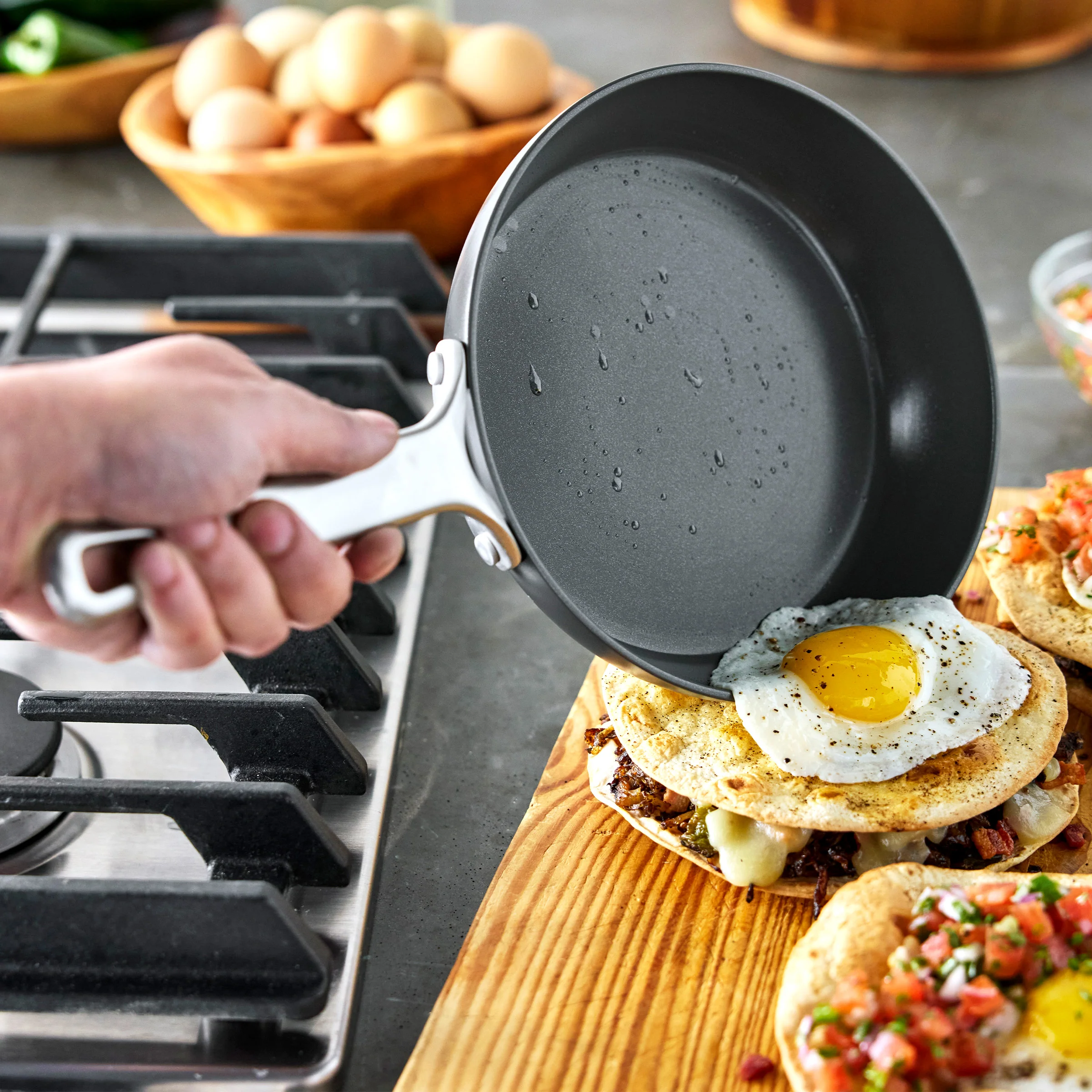 Bobby Flay by GreenPan Chef Series Hard Anodized 10-Piece Cookware Set - Image 4