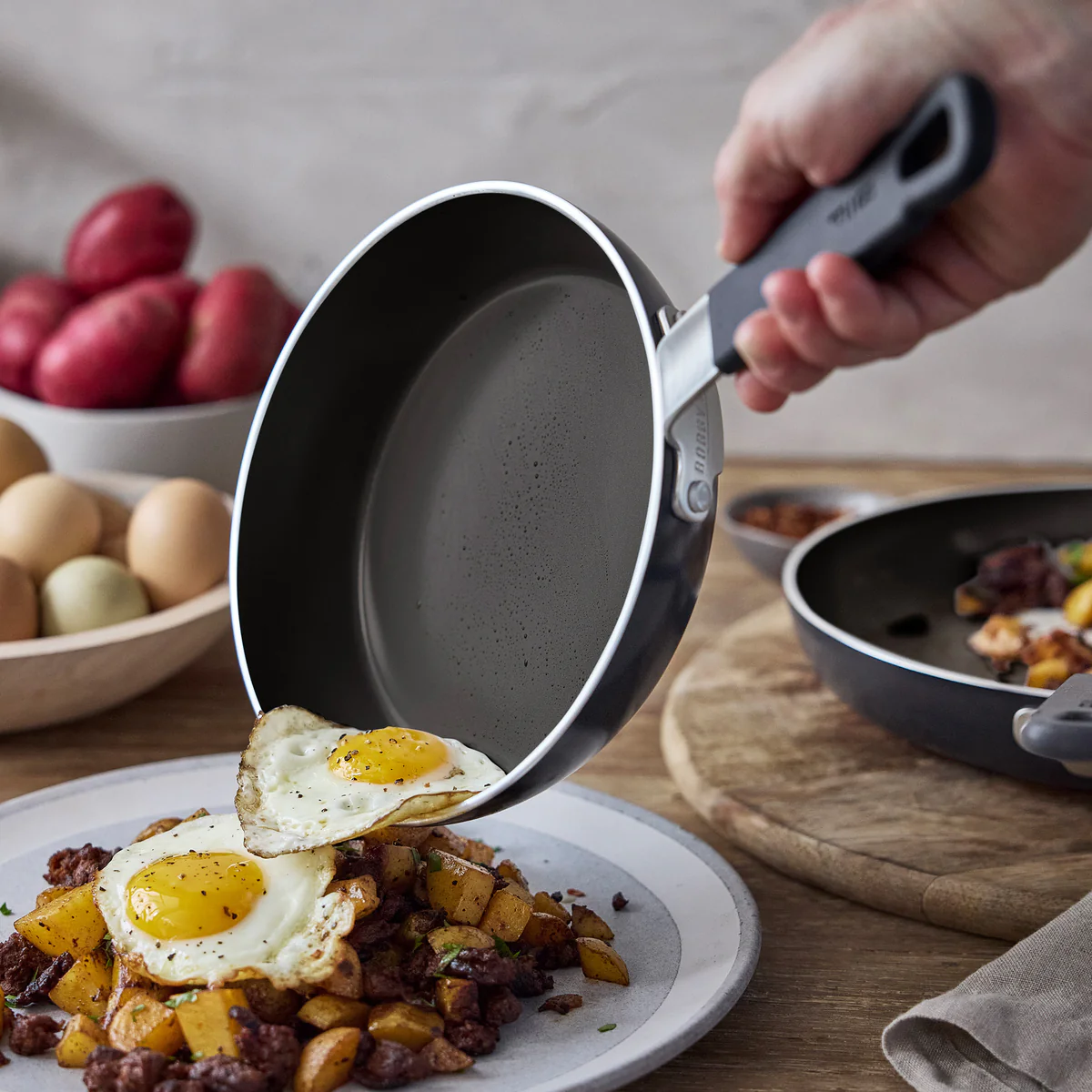Bobby Flay by GreenPan Kitchen Essentials Ceramic Nonstick Set | Black - Image 4