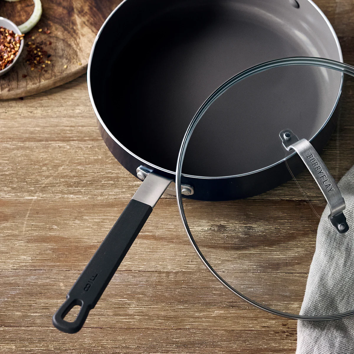 Bobby Flay by GreenPan Kitchen Essentials Ceramic Nonstick Set | Black - Image 5