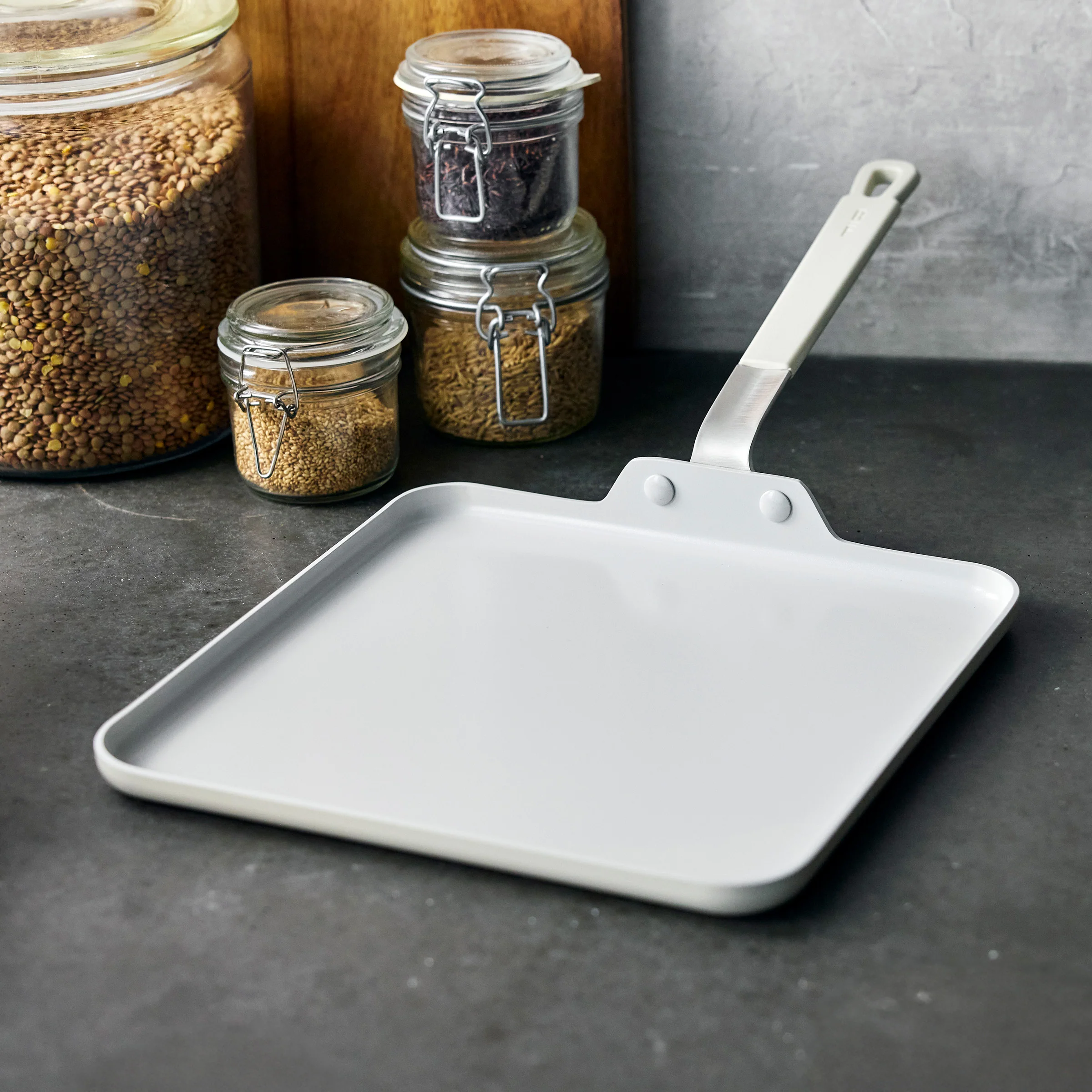 Bobby Flay by GreenPan Professional Ceramic Nonstick 11" Square Griddle | Cream - Image 3
