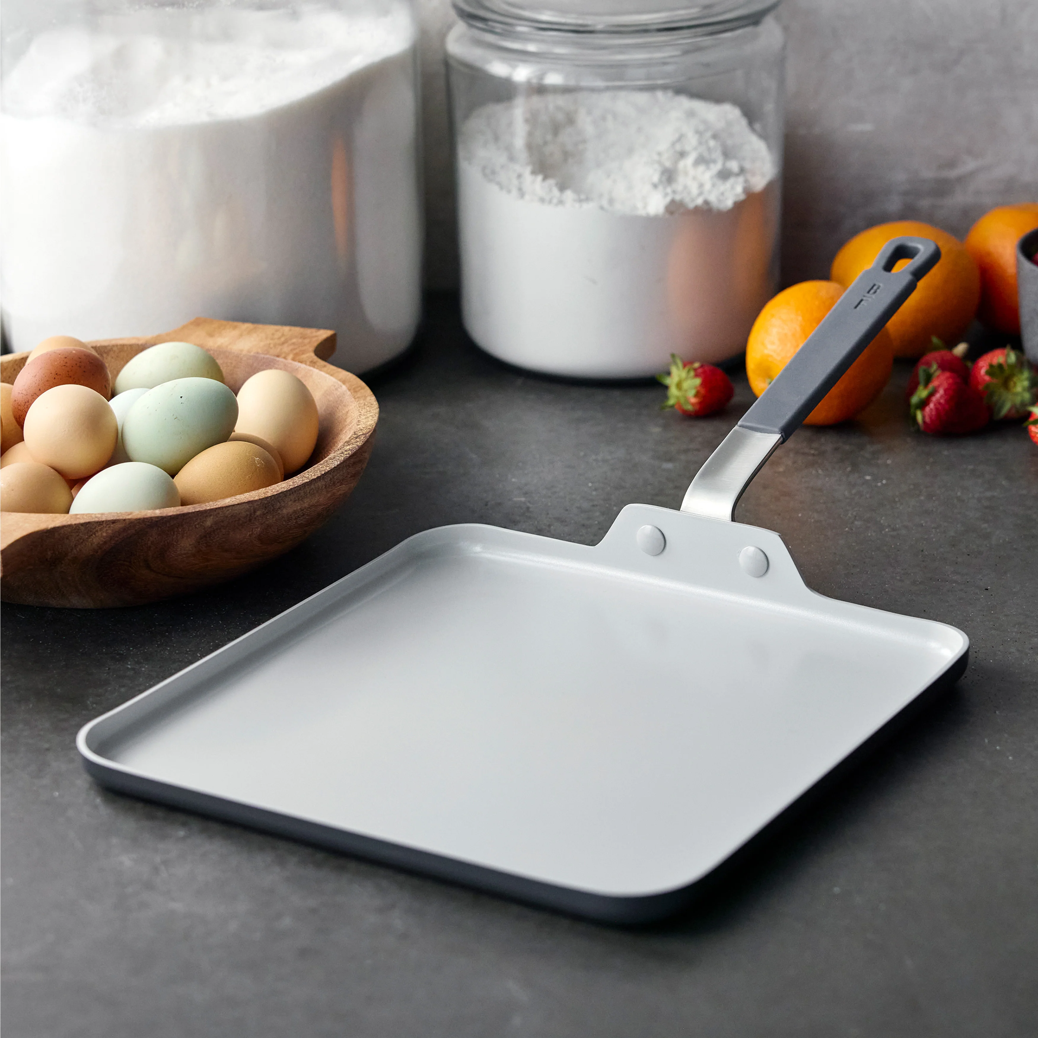 Bobby Flay by GreenPan Professional Ceramic Nonstick 11" Square Griddle | Graphite - Image 3