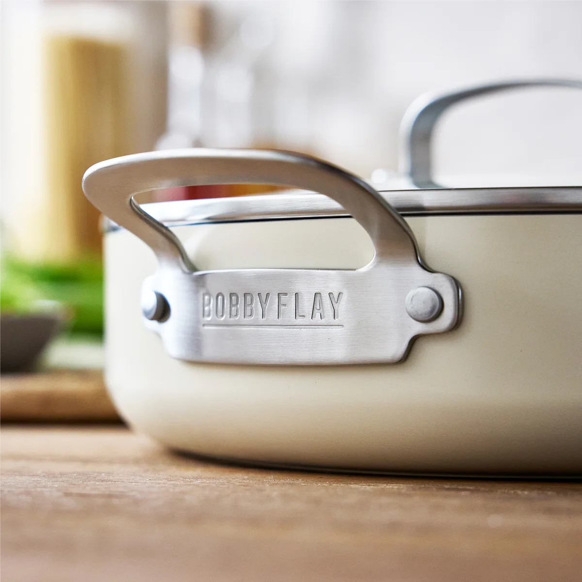 Bobby Flay by GreenPan Professional Ceramic Nonstick 13-Piece Cookware Set | Cream - Image 7
