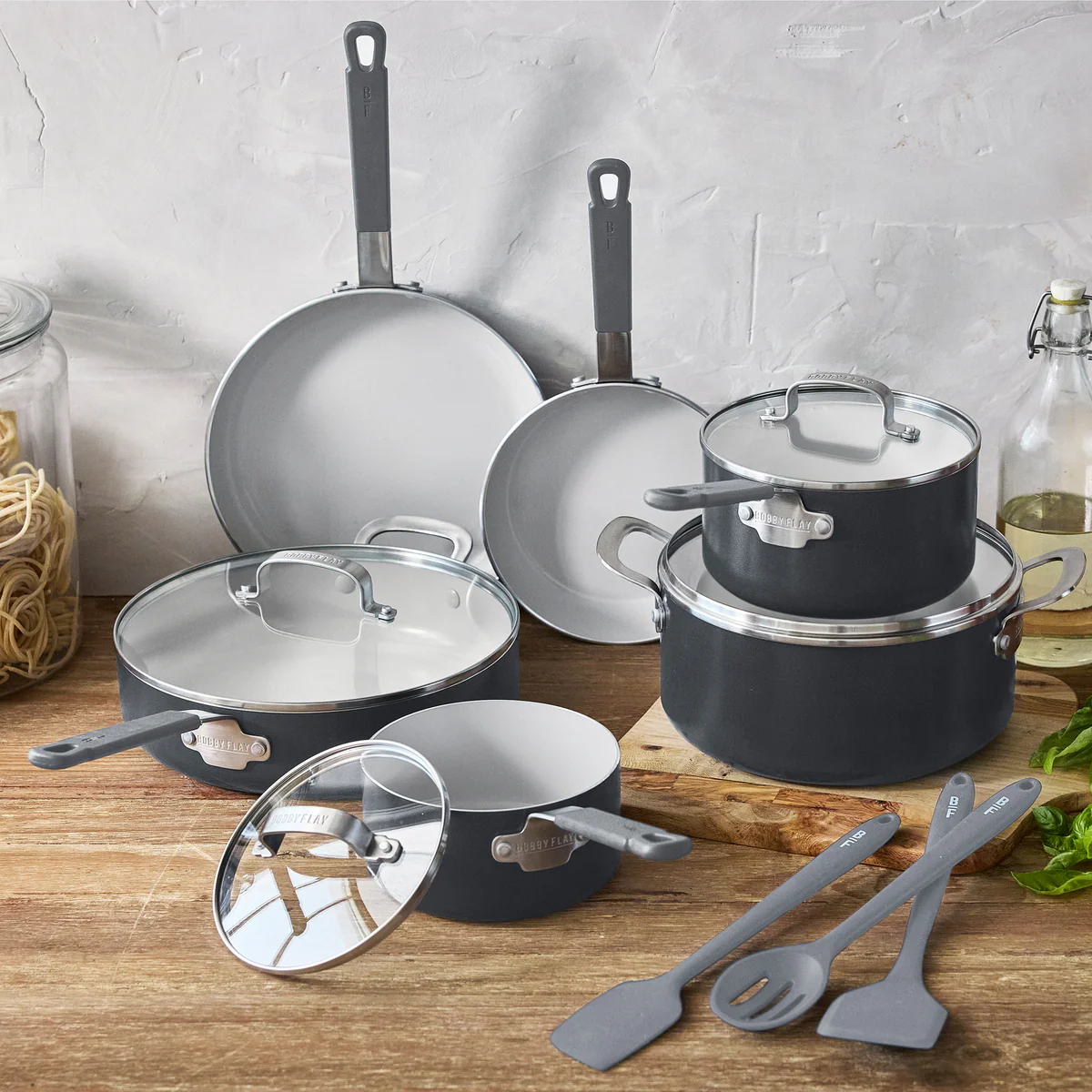 Bobby Flay by GreenPan Professional Ceramic Nonstick 13-Piece Cookware Set | Graphite - Image 3