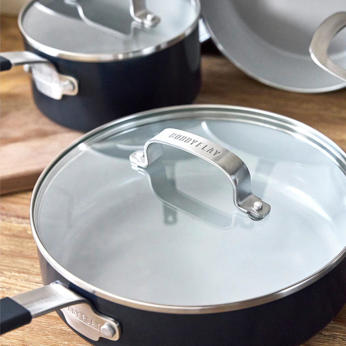 Bobby Flay by GreenPan Professional Ceramic Nonstick 13-Piece Cookware Set | Oxford Blue - Image 8