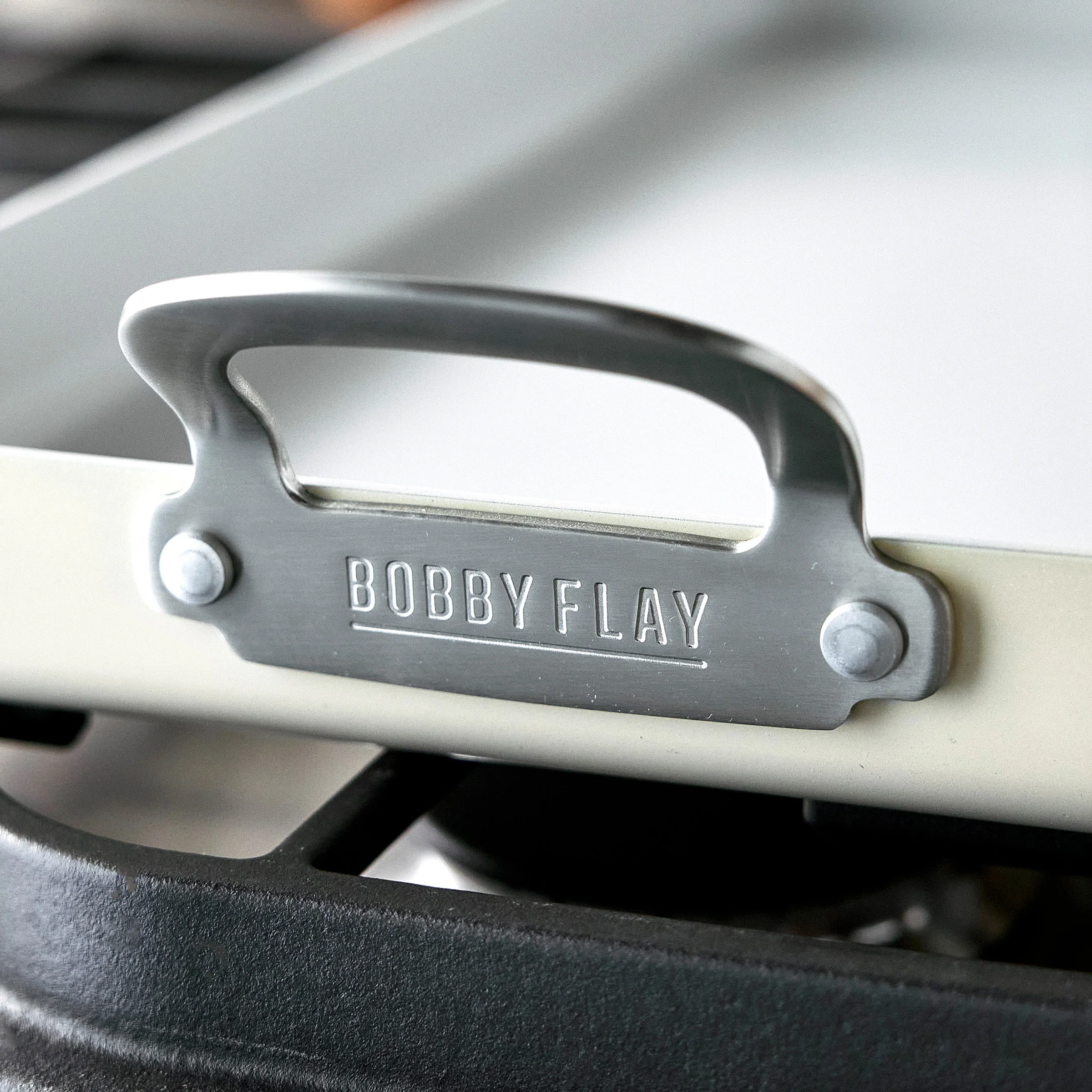Bobby Flay by GreenPan Professional Ceramic Nonstick 18" x 11" Double Burner Griddle | Cream - Image 4