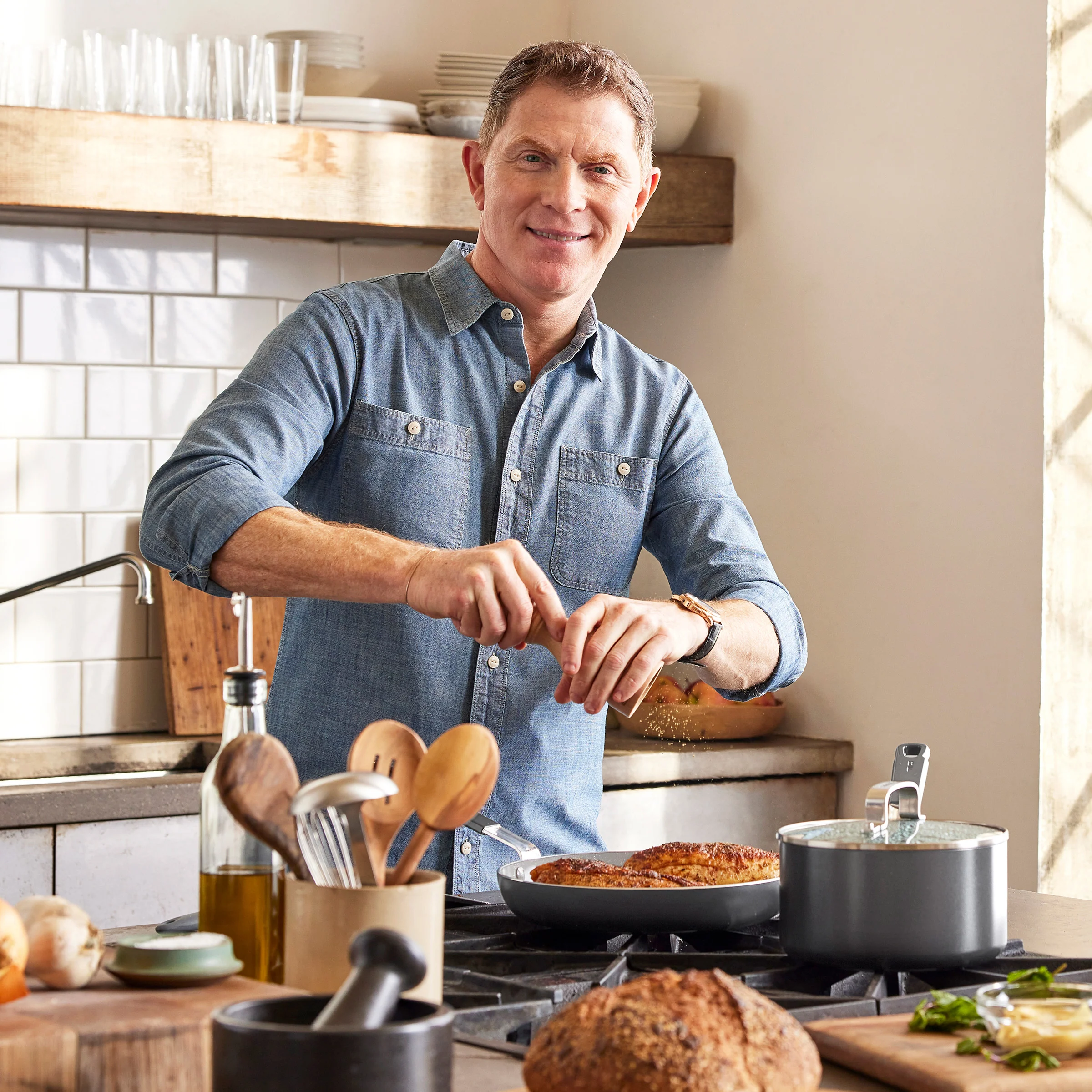 Bobby Flay by GreenPan Professional Ceramic Nonstick 12" Frypan | Graphite - Image 2