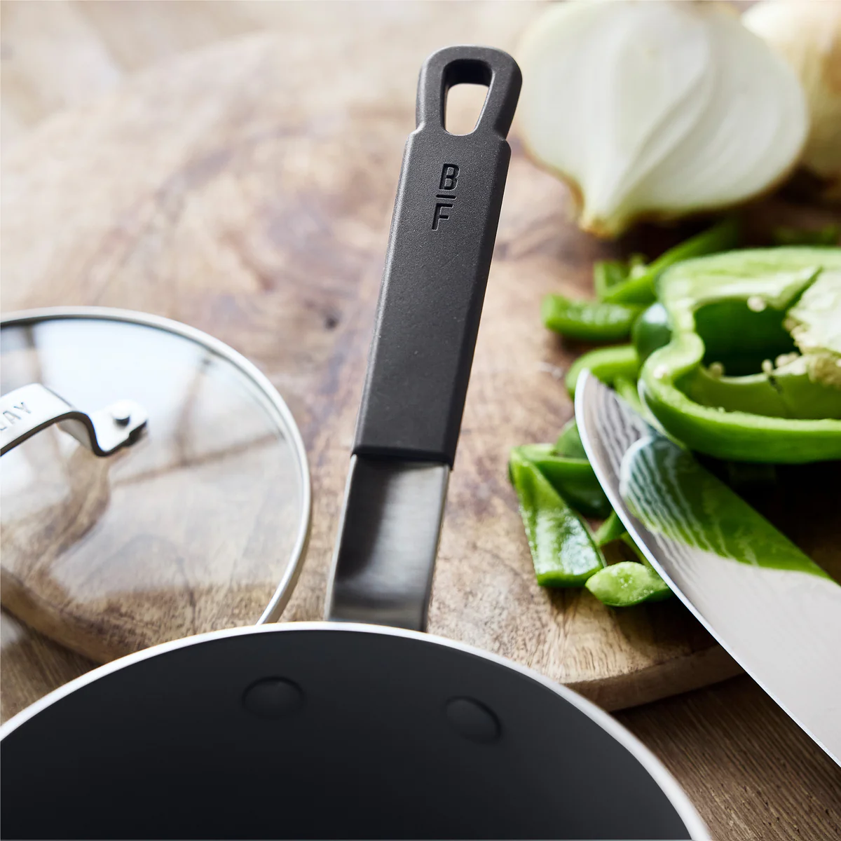 Bobby Flay by GreenPan Professional Ceramic Nonstick 2.53-Quart Saucepan with Lid | Black - Image 7
