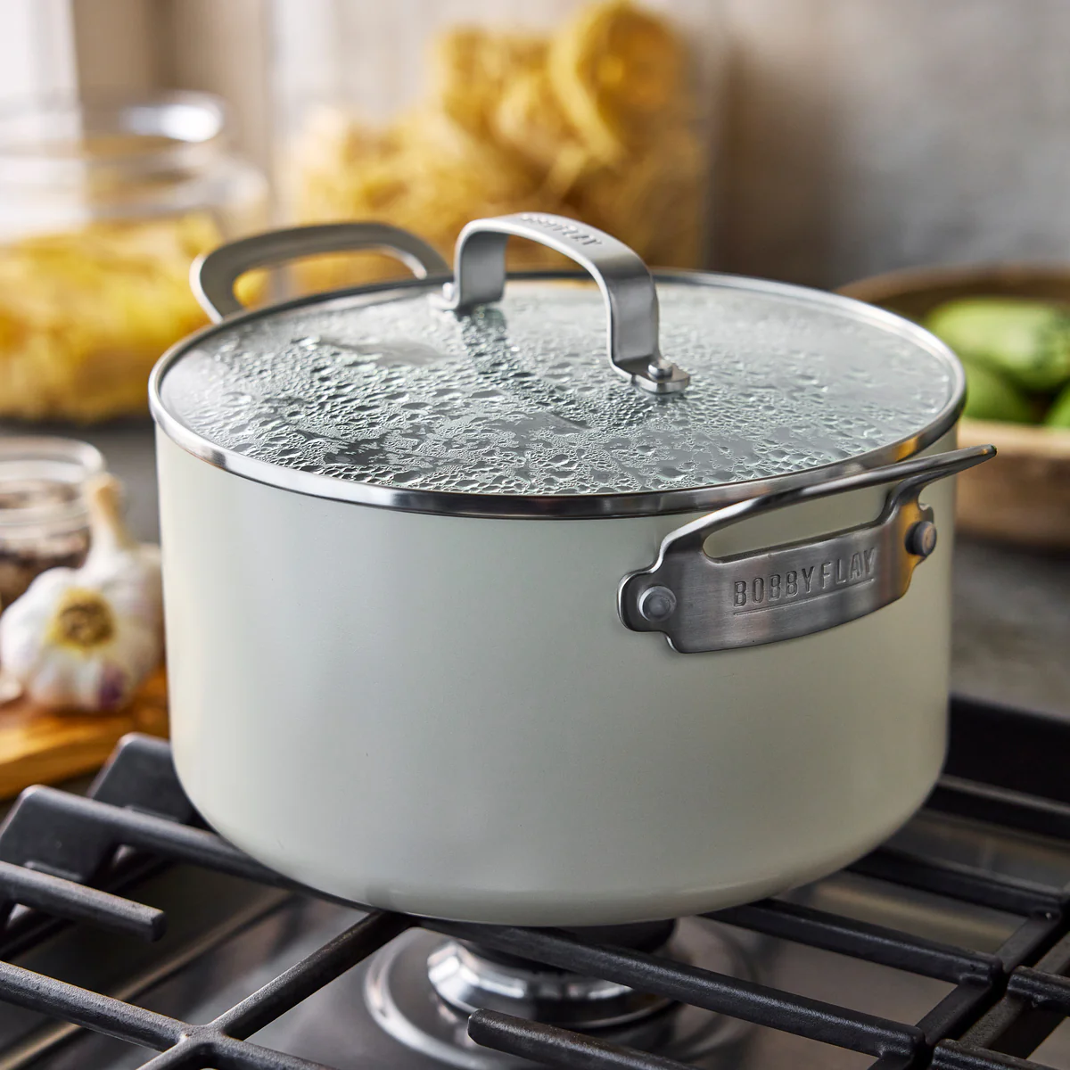 Bobby Flay by GreenPan Professional Ceramic Nonstick 6-Quart Stockpot with Lid | Cream - Image 3