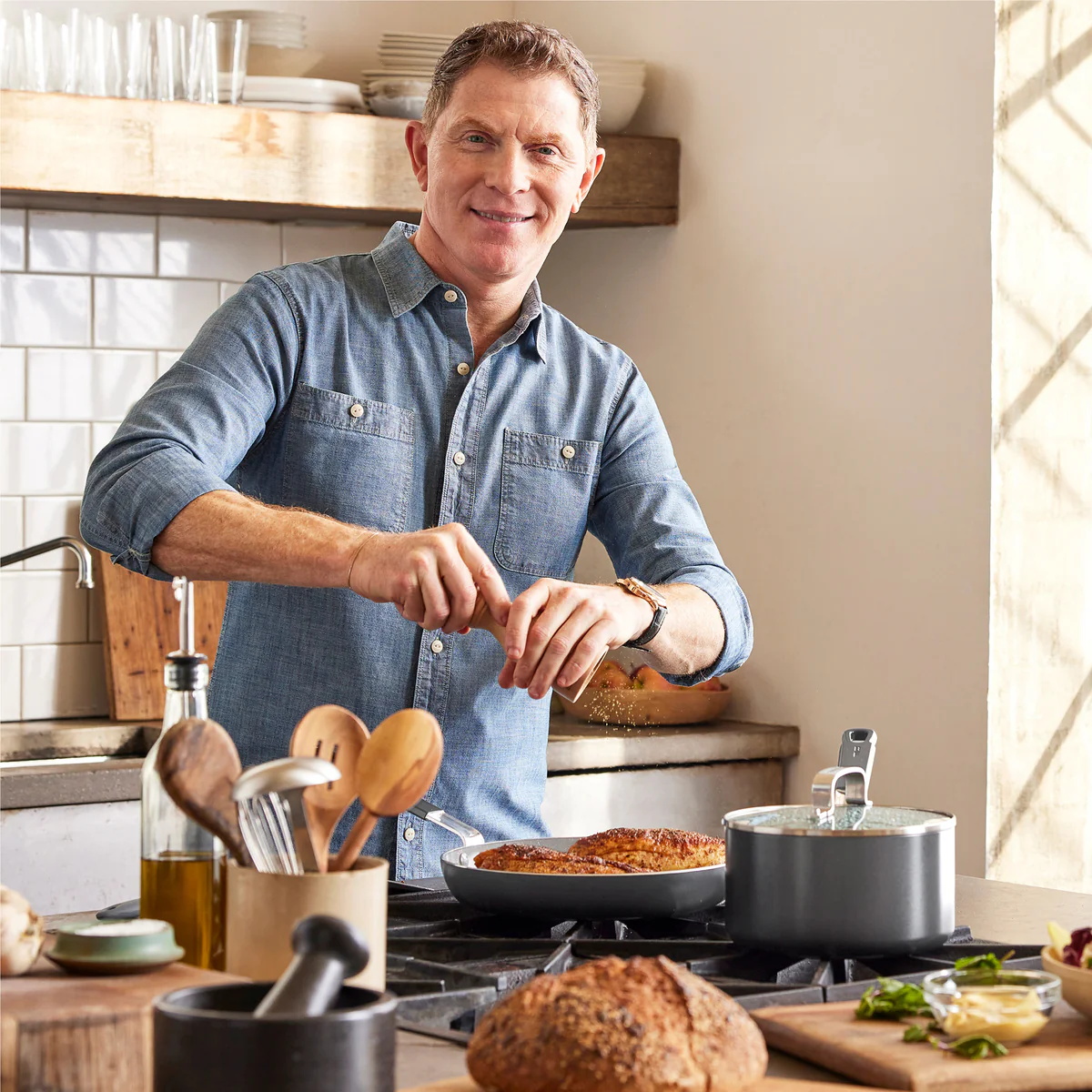 Bobby Flay by GreenPan Ultimate Set with Bobby at Home Cookbook | Graphite - Image 2