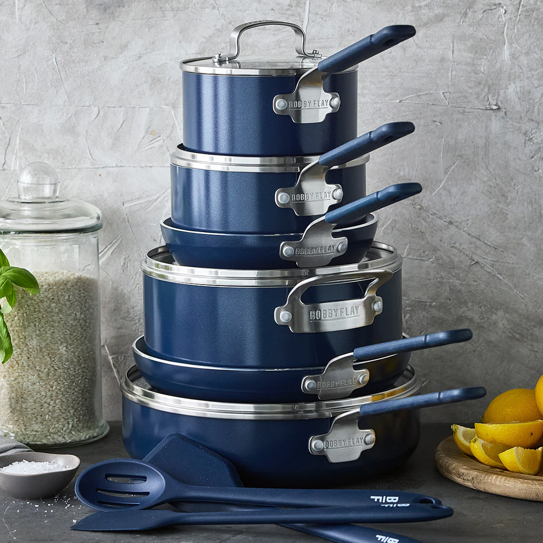 Bobby Flay by GreenPan Ultimate Set with Bobby at Home Cookbook | Oxford Blue - Image 4