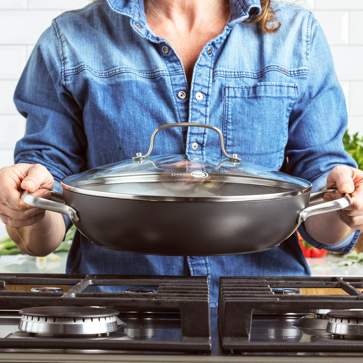 Chatham Ceramic Nonstick 11" Everyday Pan with Lid - Image 5