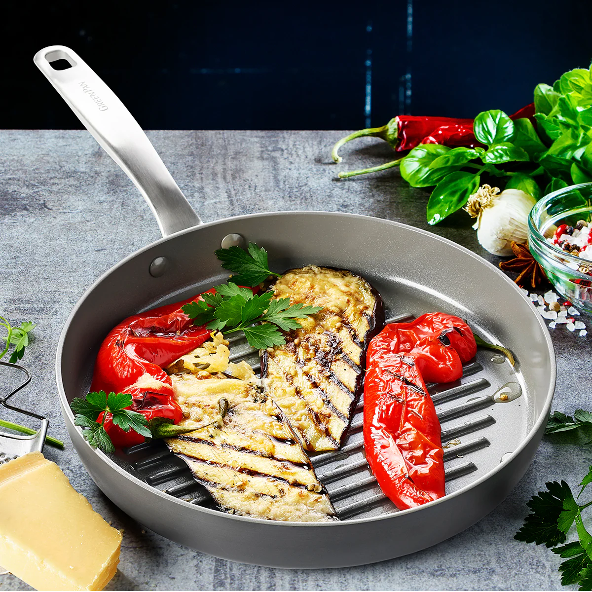 Chatham Ceramic Nonstick 11" Round Grill Pan - Image 3