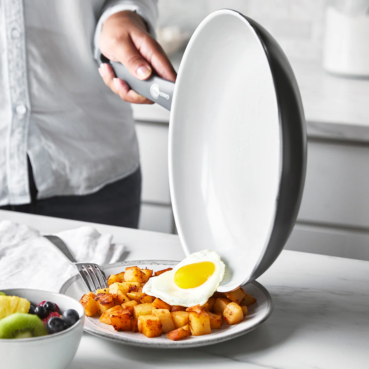 Dover Ceramic Nonstick 10" Frypan | Charcoal Gray - Image 3