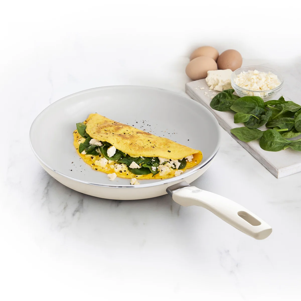 Dover Ceramic Nonstick 10" Frypan | Cream White - Image 5