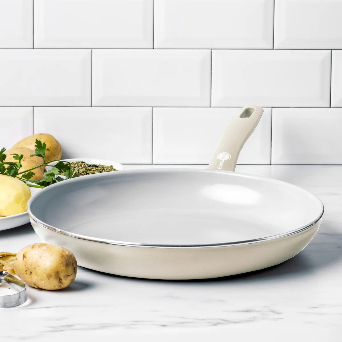 Dover Ceramic Nonstick 12" Frypan | Cream White - Image 2