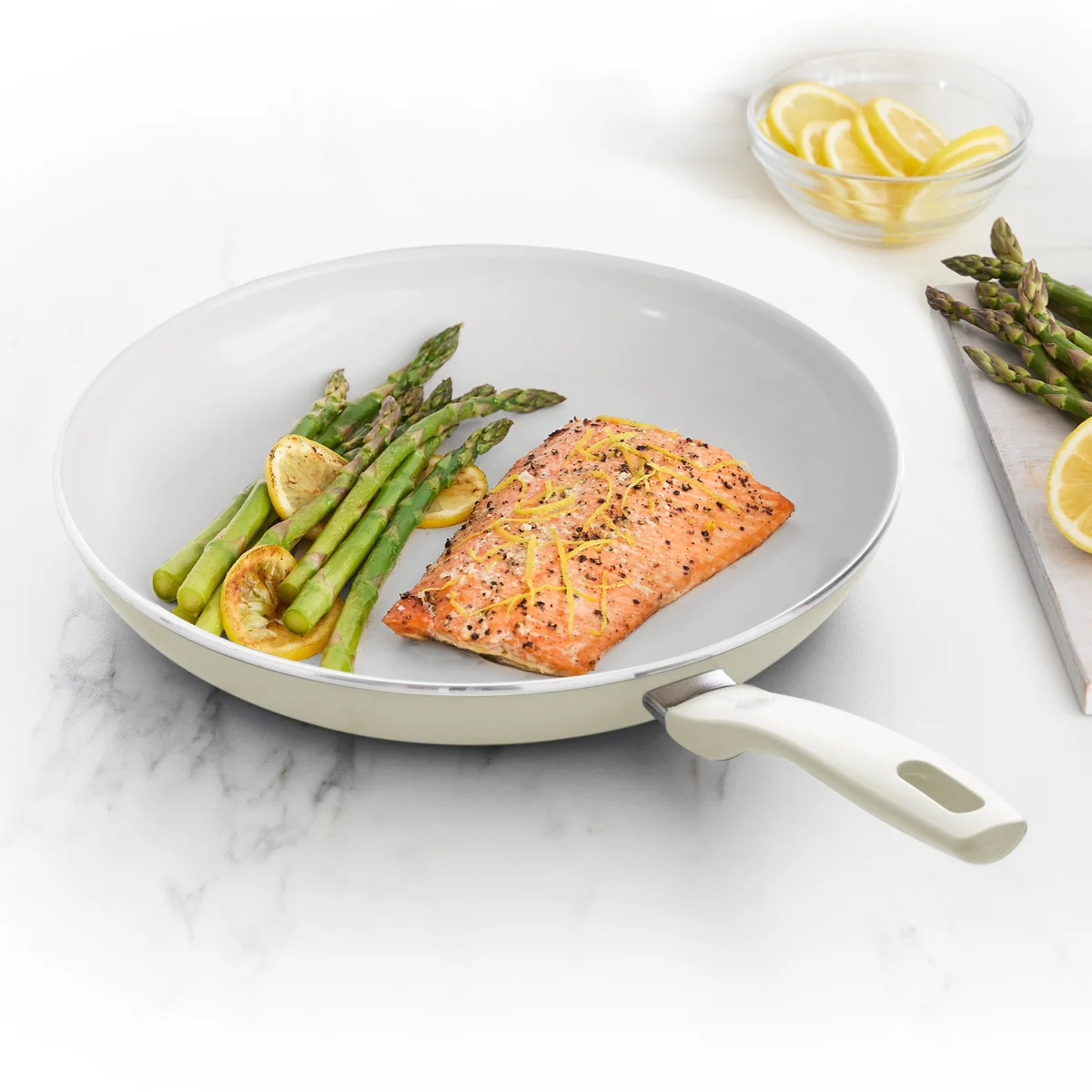 Dover Ceramic Nonstick 12" Frypan | Cream White - Image 5