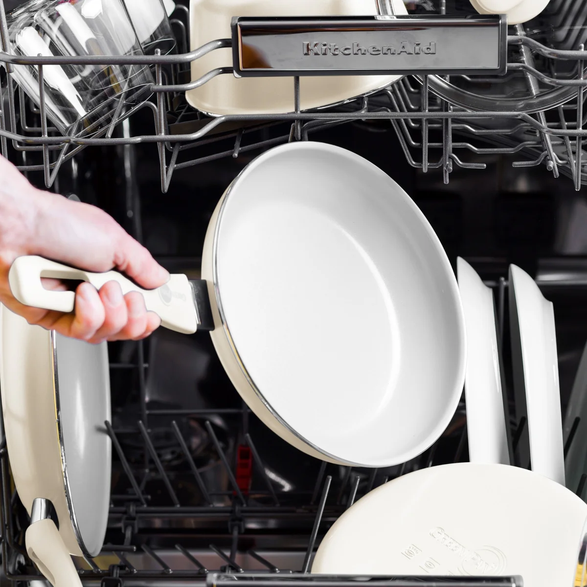 Dover Ceramic Nonstick 12-Piece Cookware Set | Cream White - Image 7
