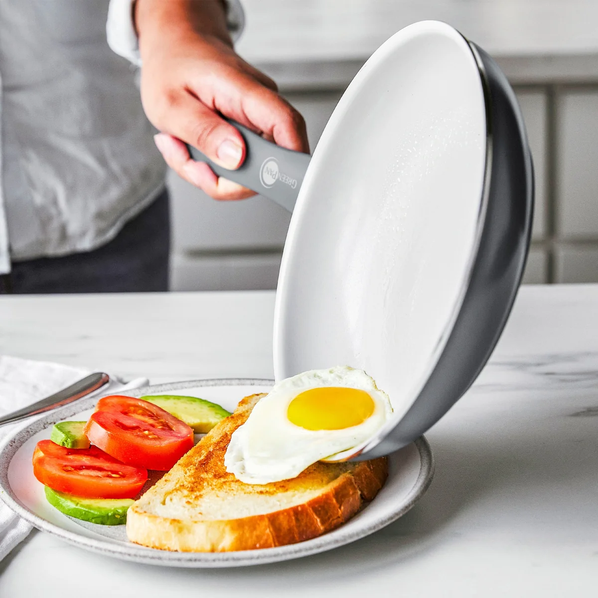 Dover Ceramic Nonstick 8", 10" and 12" Frypan Set - Image 3