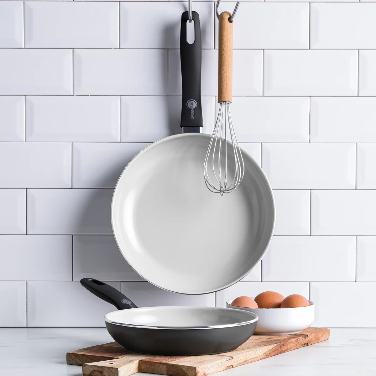Dover Ceramic Nonstick 8" and 10" Frypan Set | Black - Image 2