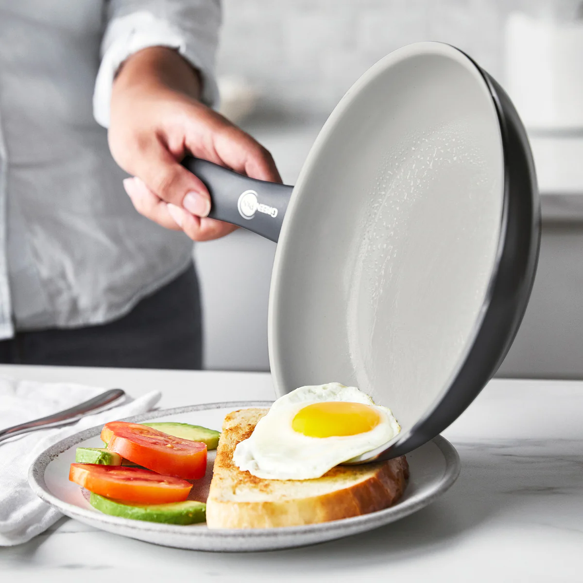 Dover Ceramic Nonstick 8" and 10" Frypan Set | Black - Image 3