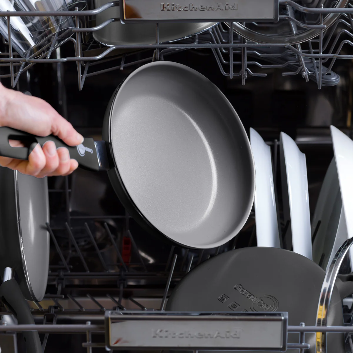 Dover Ceramic Nonstick 8" and 10" Frypan Set | Black - Image 7
