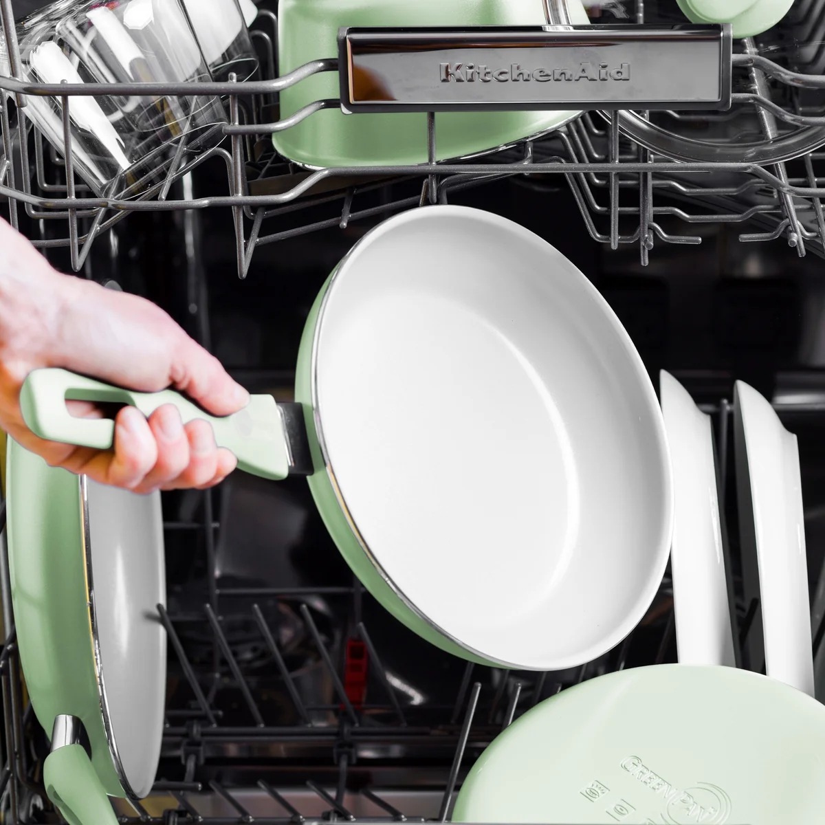 Dover Ceramic Nonstick 8" and 10" Frypan Set | Pastel Green - Image 6