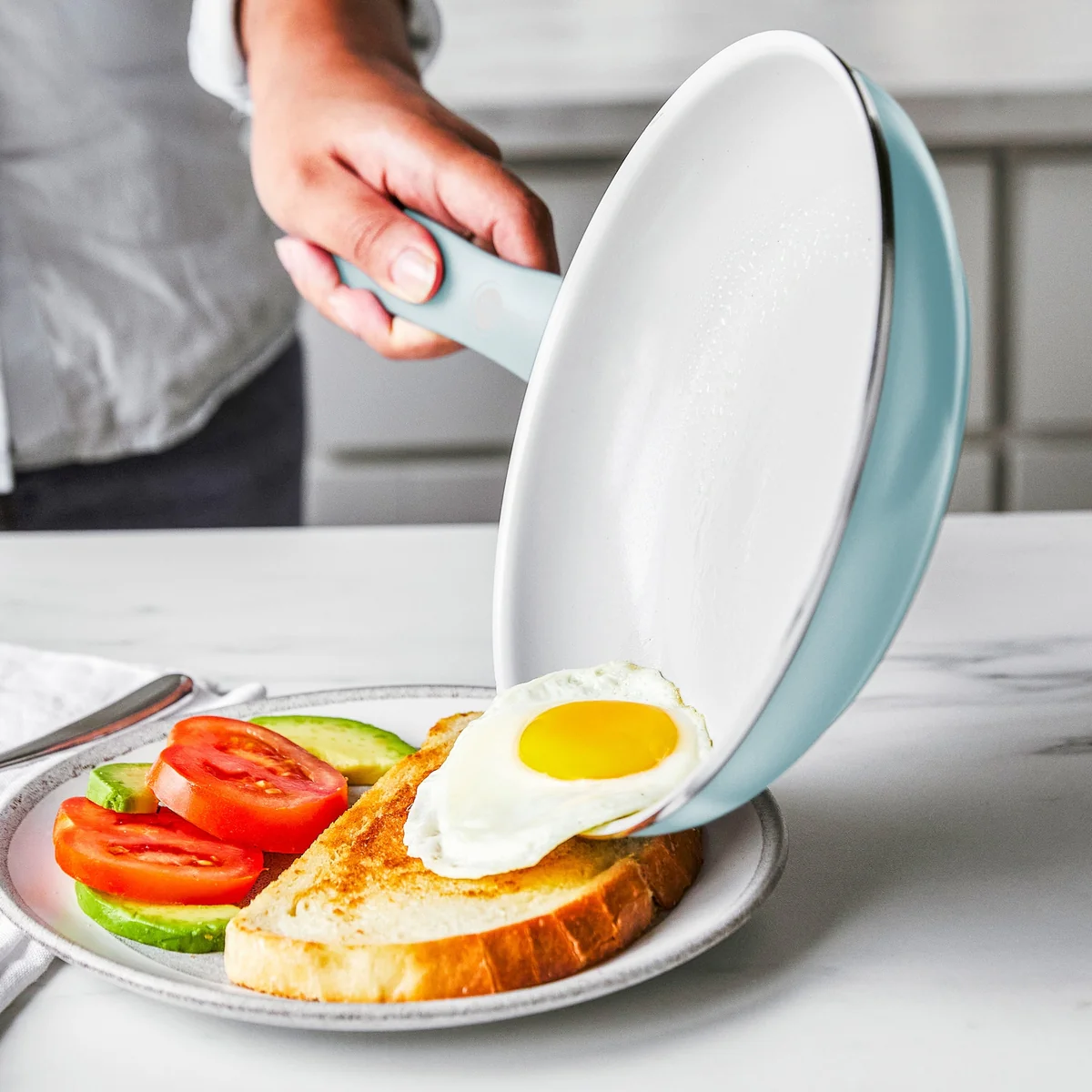 Dover Ceramic Nonstick 8" Frypan with Spatula | Blue Haze - Image 5