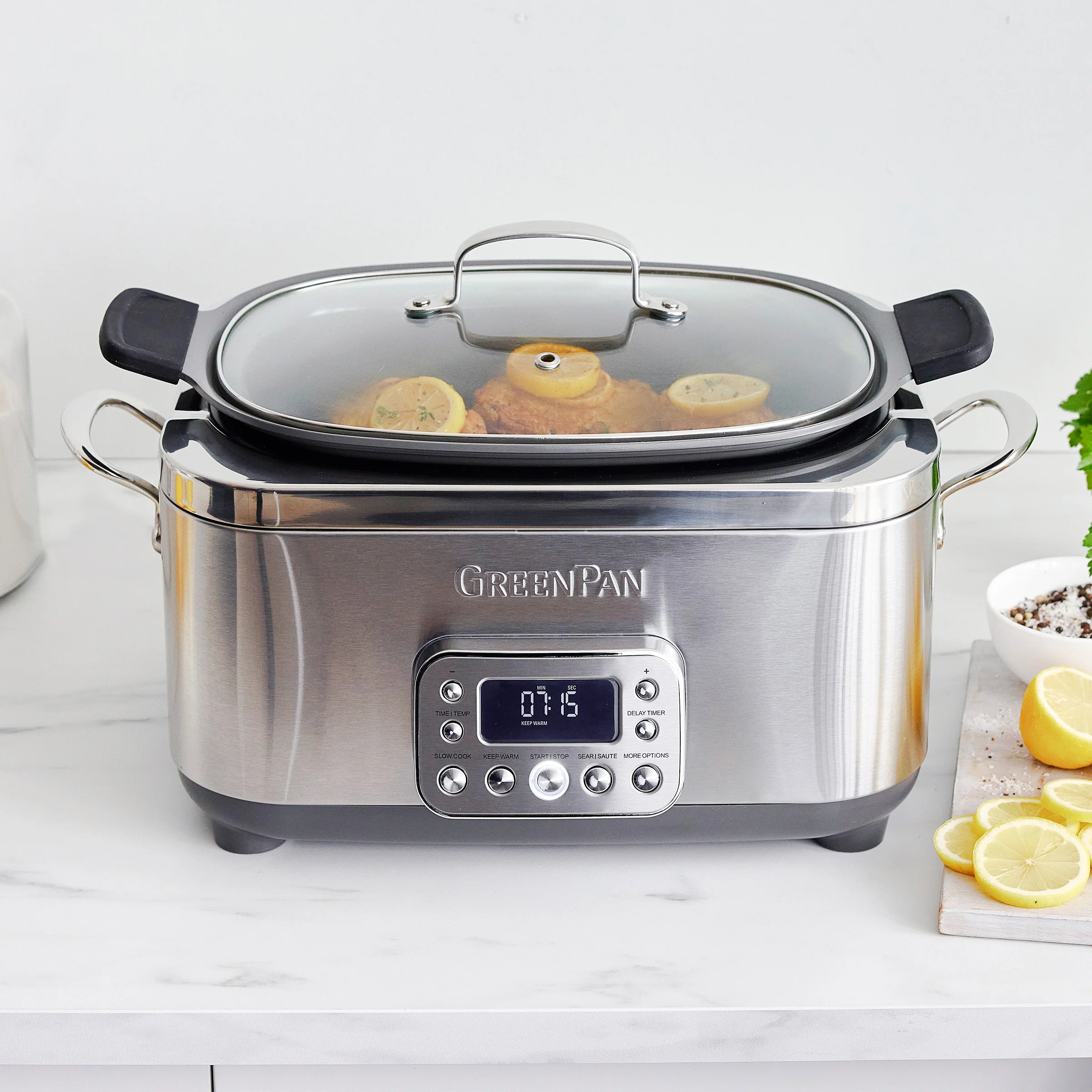 Elite 14-in-1 6-Quart Slow Cooker | Premiere Stainless Steel - Image 9