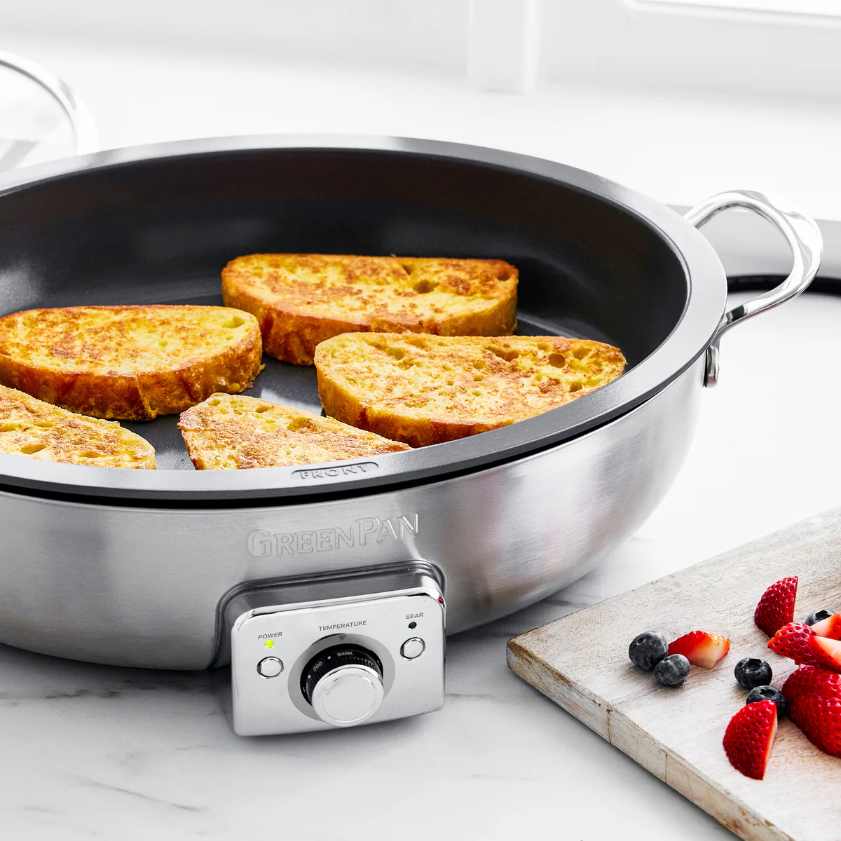 Elite 5.5-Quart Oval Electric Skillet | Premiere Stainless Steel - Image 9