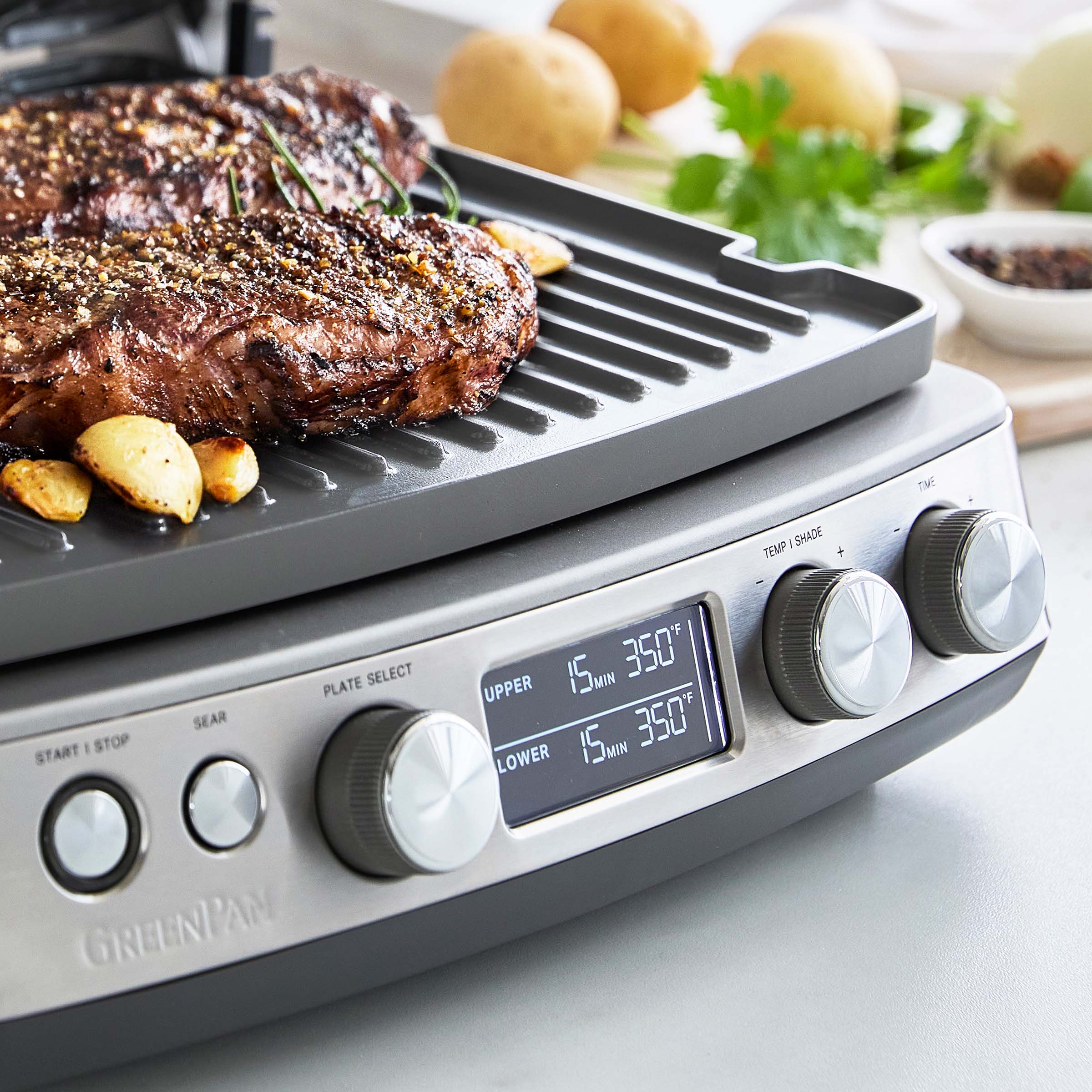 Elite Multi Grill & Griddle with Waffle Plates | Graphite - Image 9