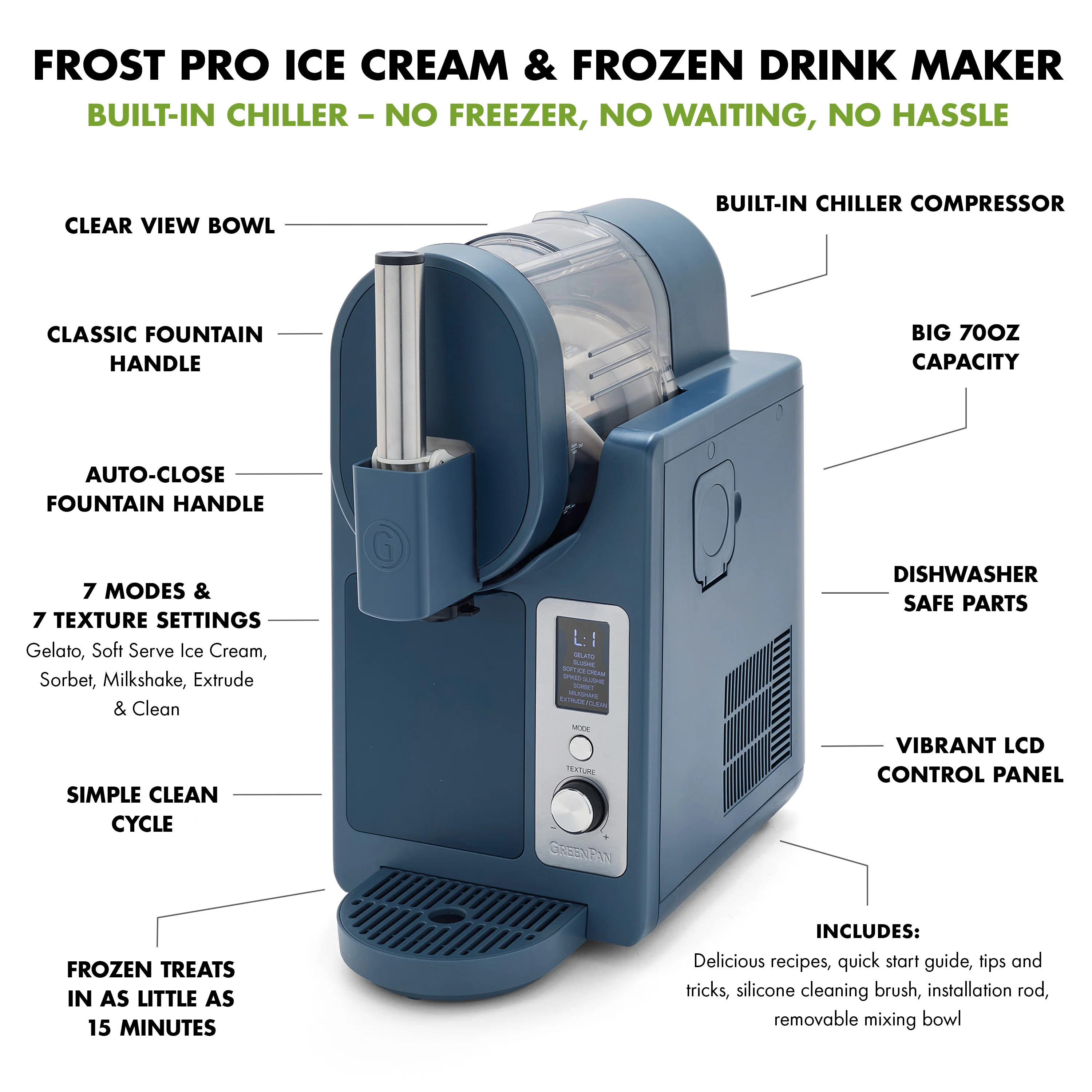 Frost Pro 16-in-1 Ice Cream, Gelato & Frozen Drink Maker | Berry - Image 4