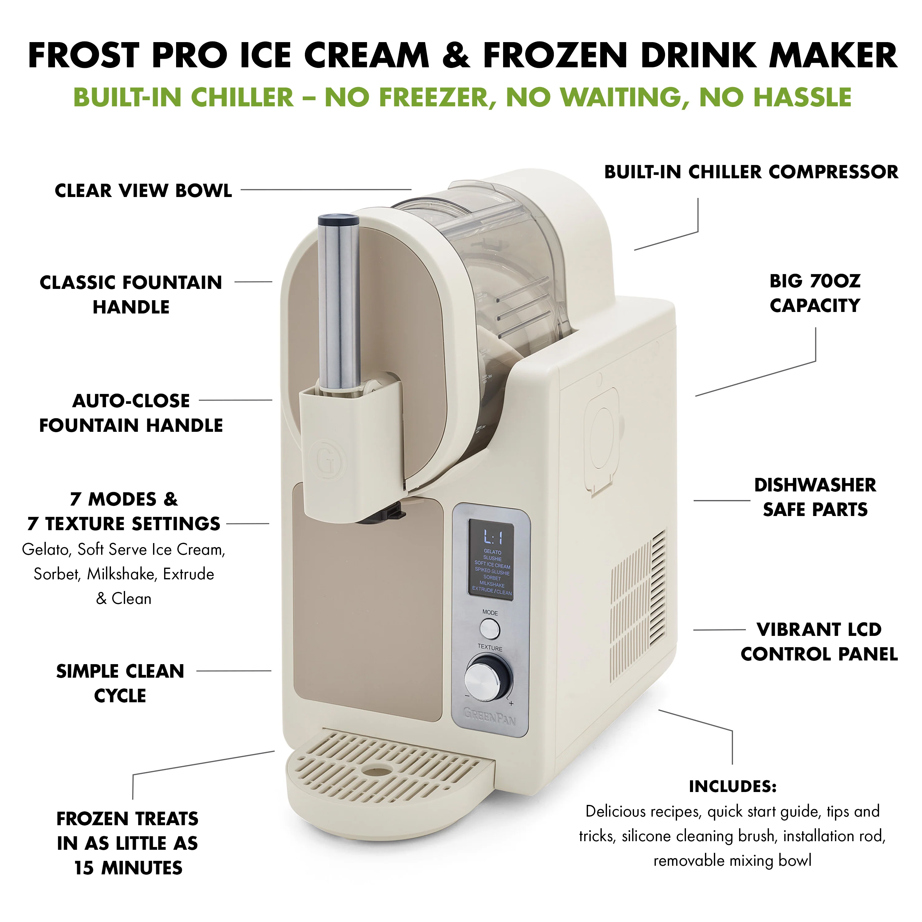 Frost Pro 16-in-1 Ice Cream, Gelato & Frozen Drink Maker | Cream - Image 5