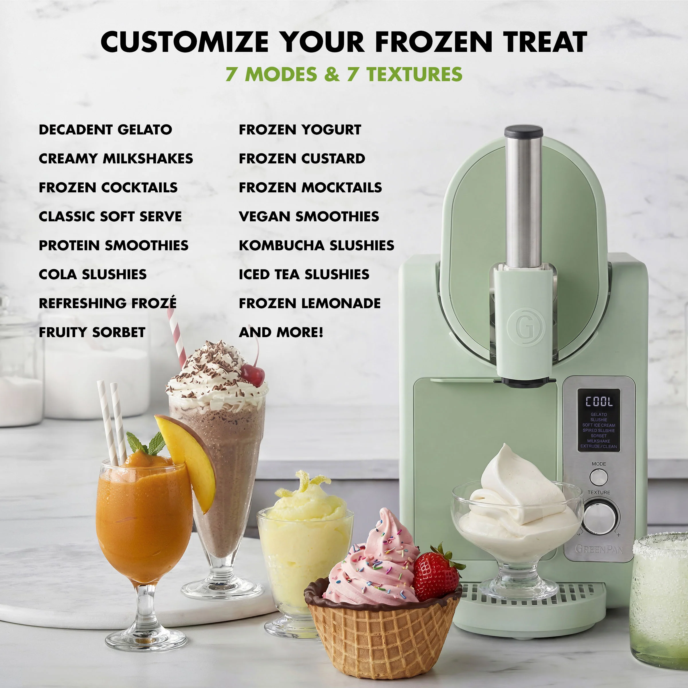 Frost Pro 16-in-1 Ice Cream, Gelato & Frozen Drink Maker | Pistachio - Image 13