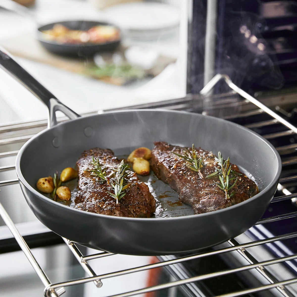 GP5 Colors Ceramic Nonstick 11-Piece Cookware Set with Mirror Handles | Cocoa - Image 4