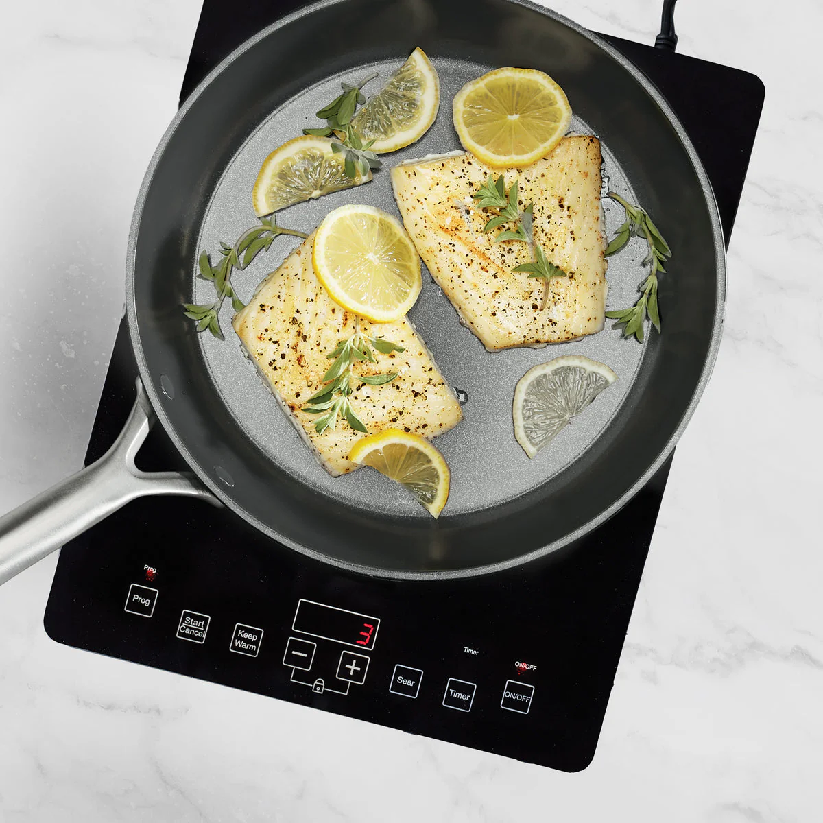 GP5 Colors Ceramic Nonstick 11-Piece Cookware Set with Mirror Handles | Cocoa - Image 5