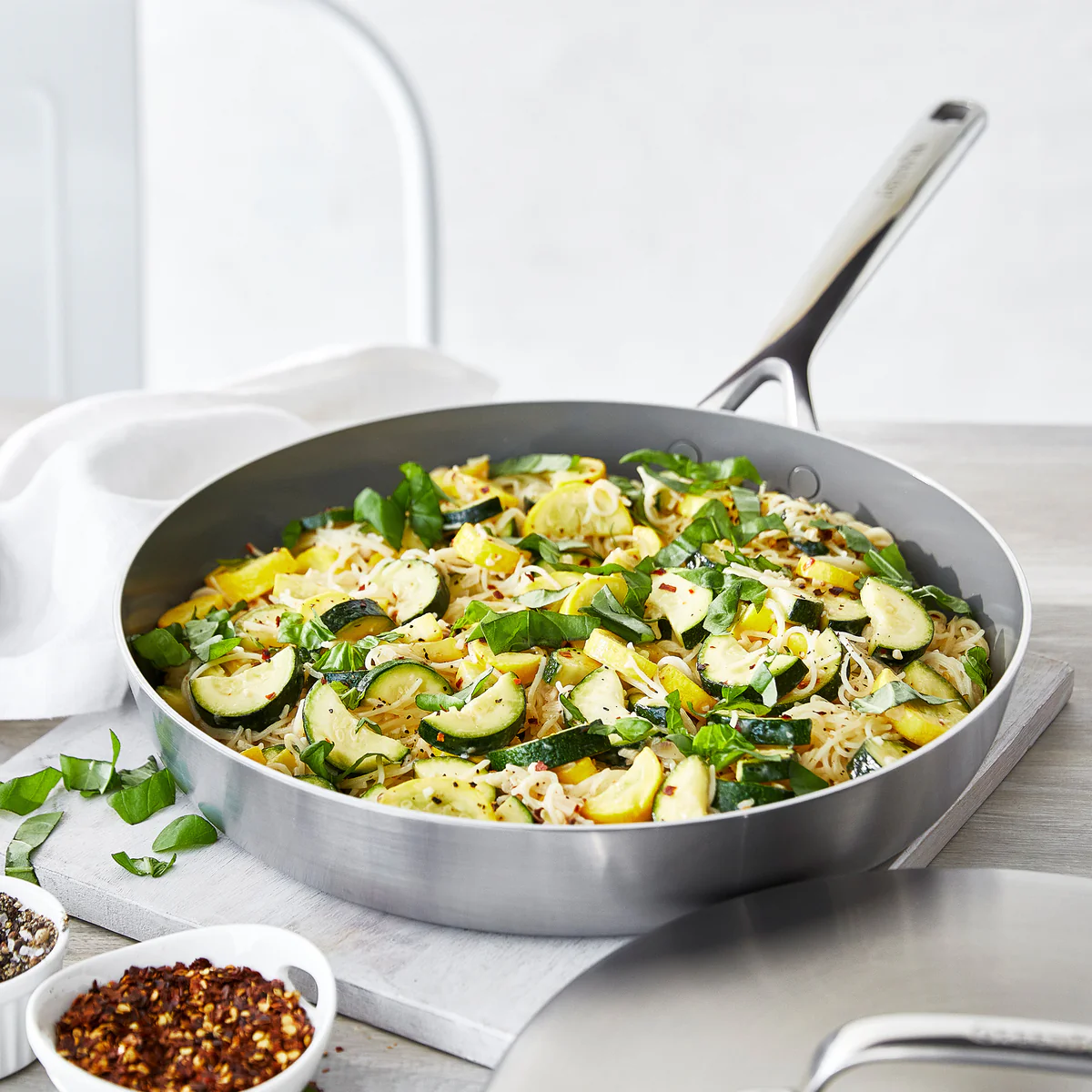 GP5 Stainless Steel 12" Frypan with Lid | Mirror Handles - Image 6