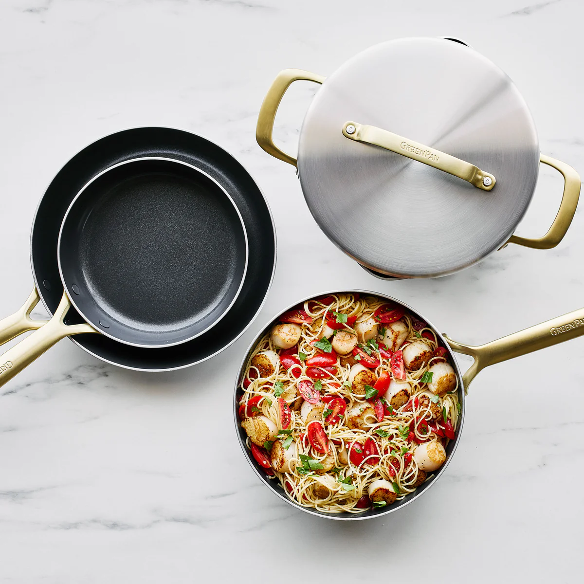 GP5 Stainless Steel 10-Piece Cookware Set | Champagne Handles - Image 6