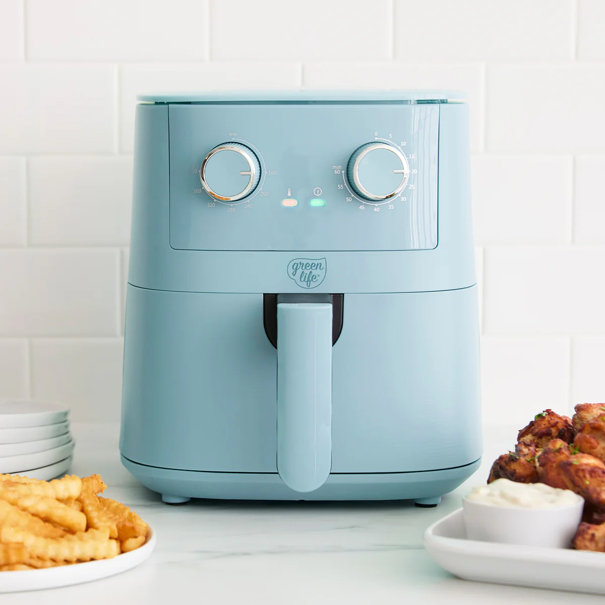 GreenLife 4.5-Quart EZ Air Fryer | Blue Haze - Image 7