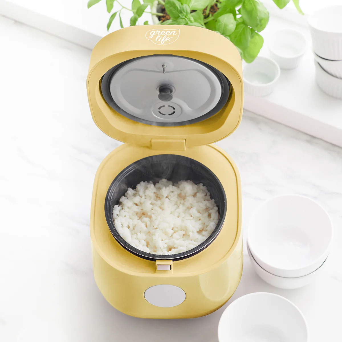 GreenLife 4-Cup Rice & Grains Cooker | Butter - Image 5