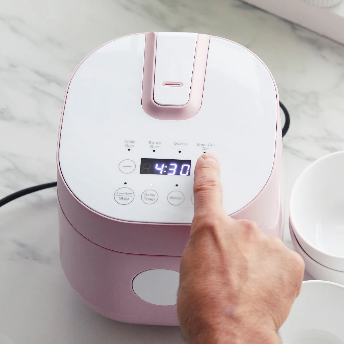 GreenLife 4-Cup Rice & Grains Cooker | Pink - Image 3