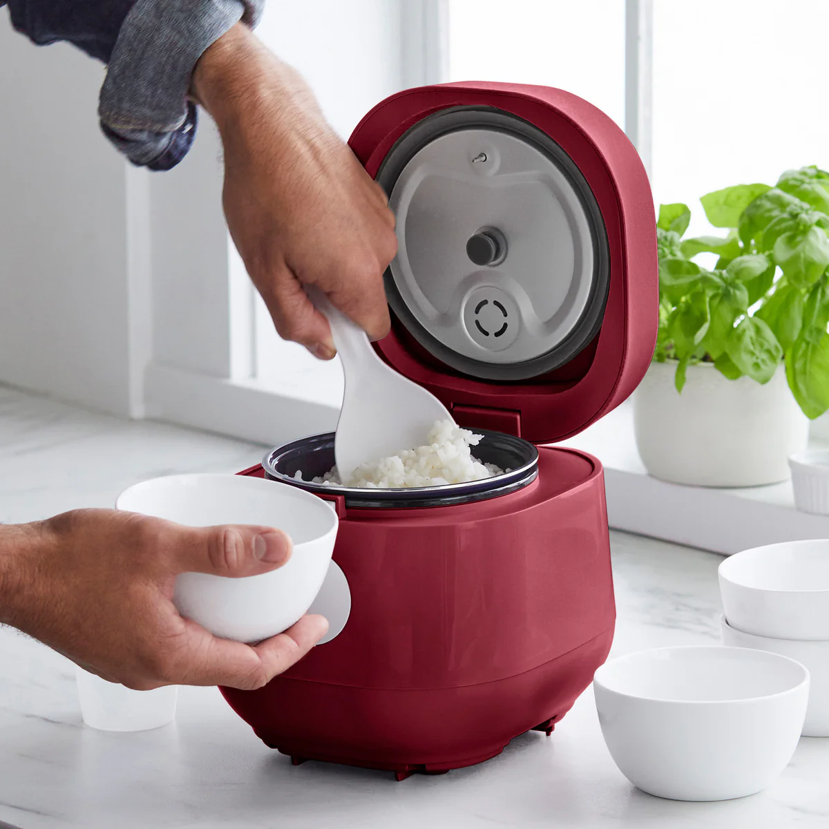 GreenLife 4-Cup Rice & Grains Cooker | Red - Image 6