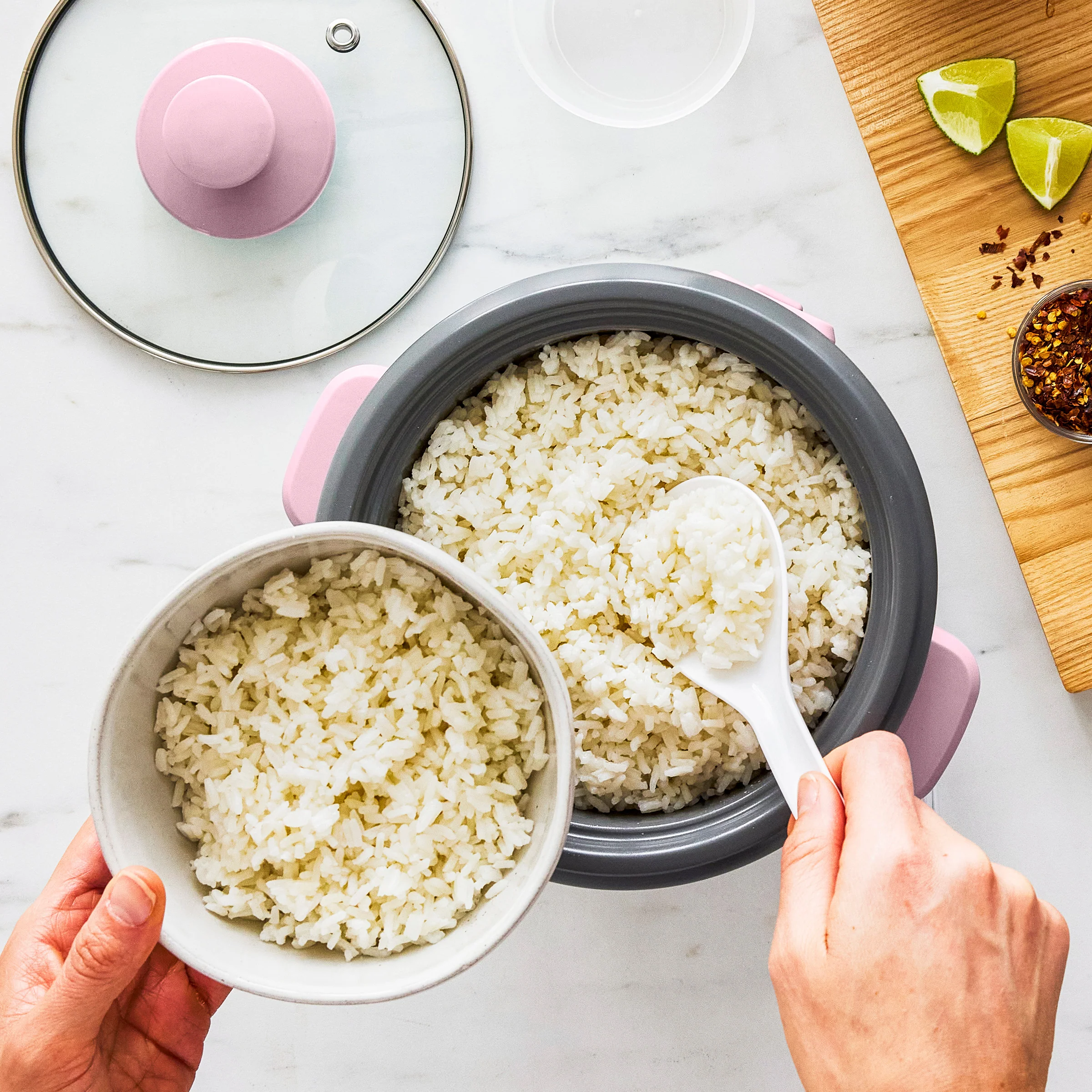 GreenLife 6-Cup Rice Cooker | Pink - Image 4
